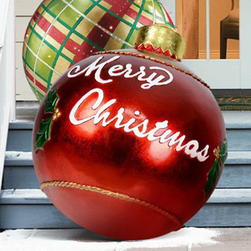 Christmas Ornament Ball Outdoor Pvc 60CM Inflatable Decorated Ball PVC Giant Big Large Balls Xmas Tree Decorations Toy Ball