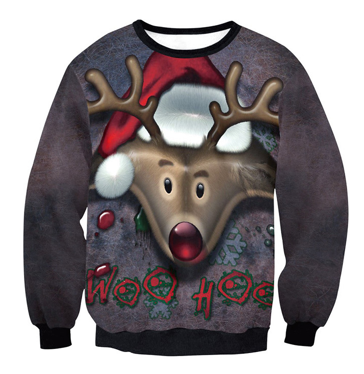 UGLY CHRISTMAS SWEATER Vacation Santa Elf Funny Womens Men Sweaters Tops Autumn Winter Clothing