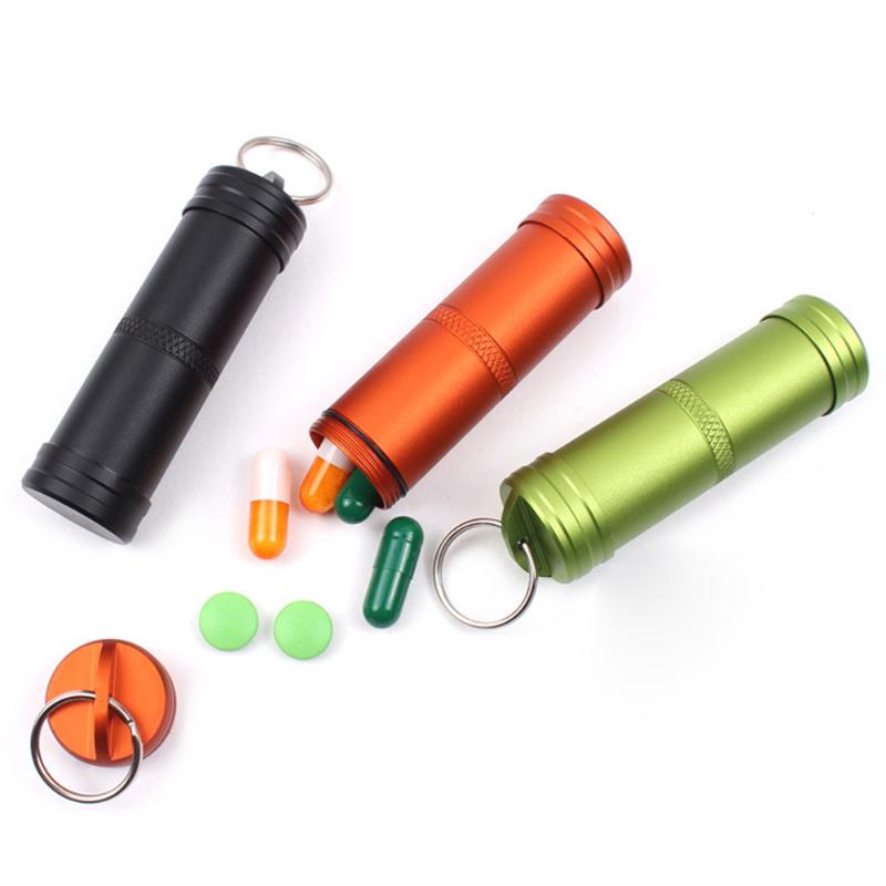 Portable aluminum alloy waterproof pill box