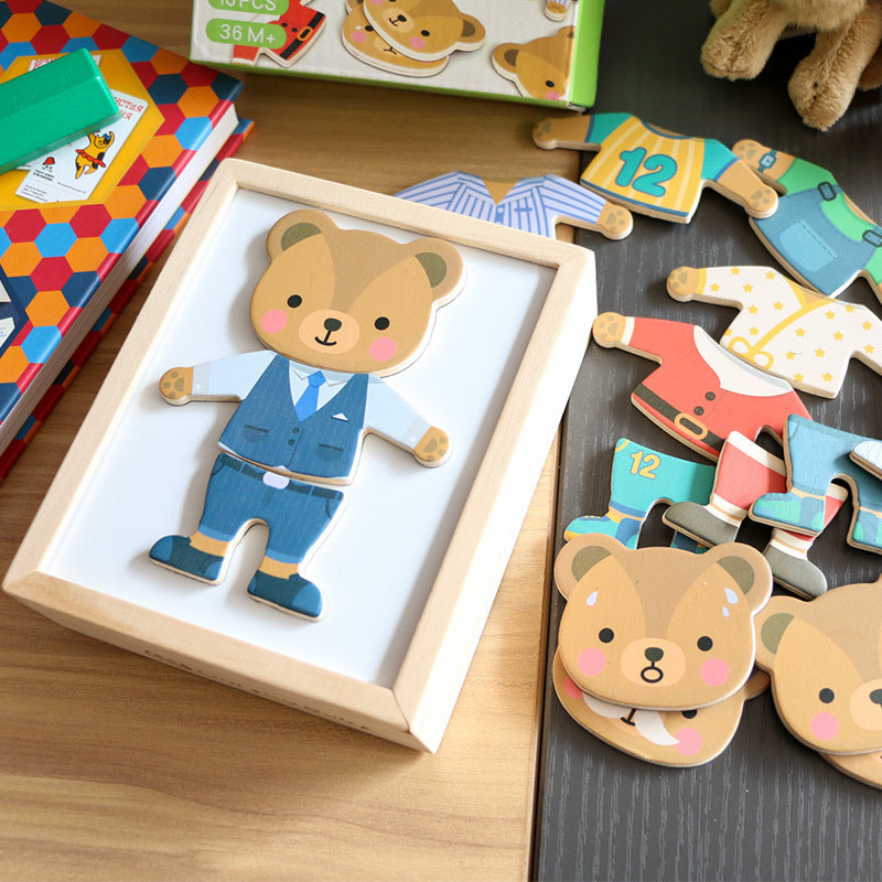 Wooden Children's Puzzle Dress Up Puzzle