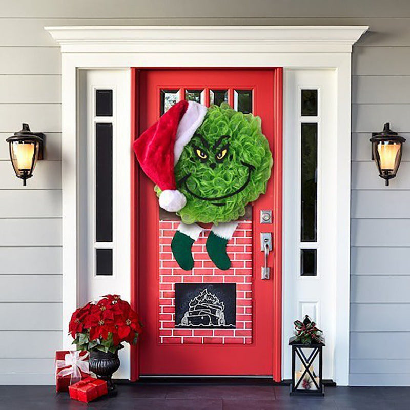 Christmas Wreath Grinch Front Door