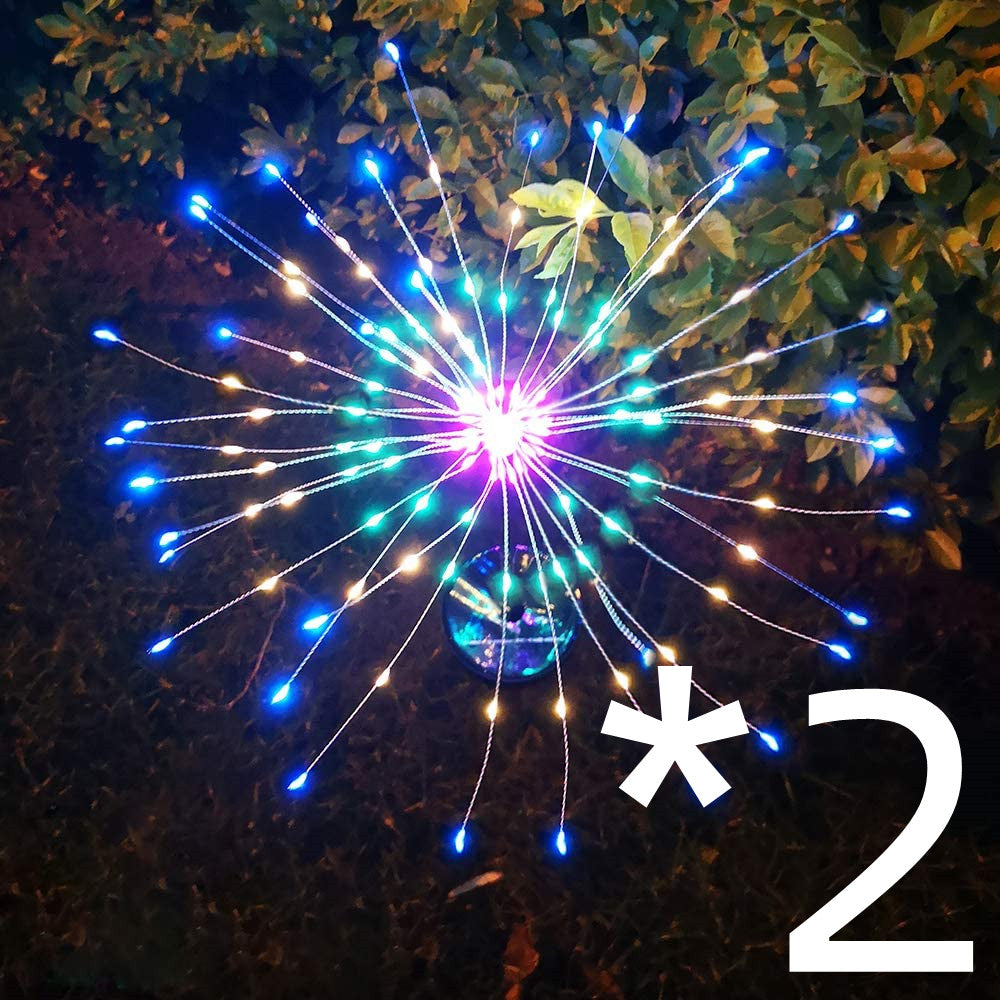 Solar Ground Plug Firework Light Led Copper Wire