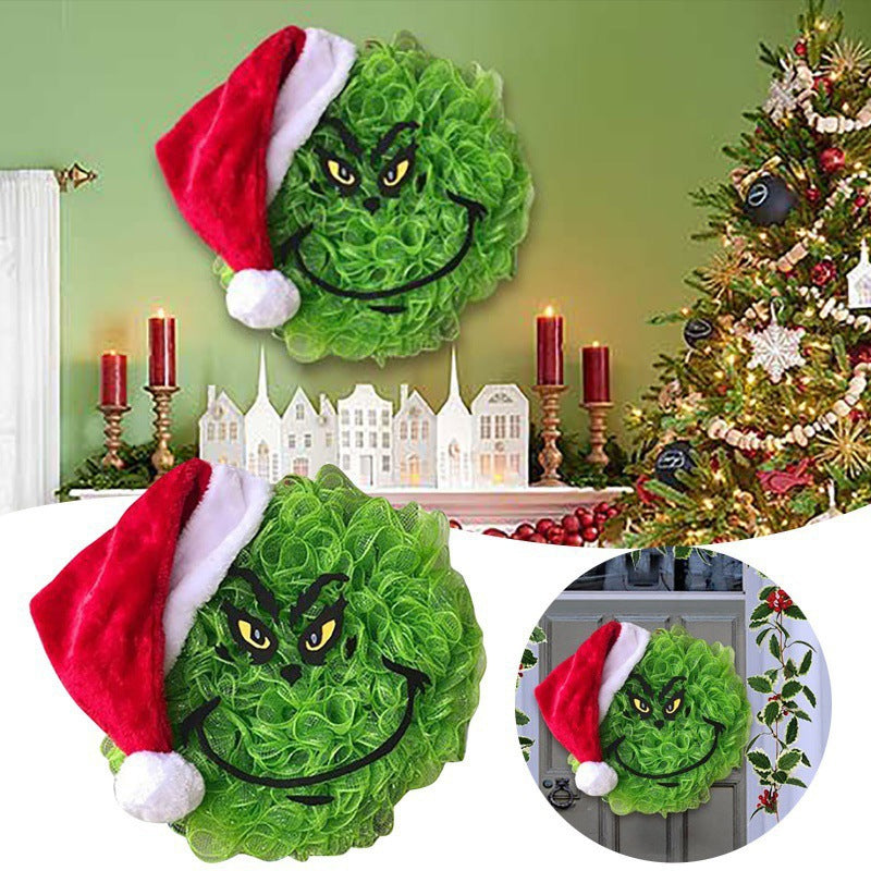 Christmas Wreath Grinch Front Door