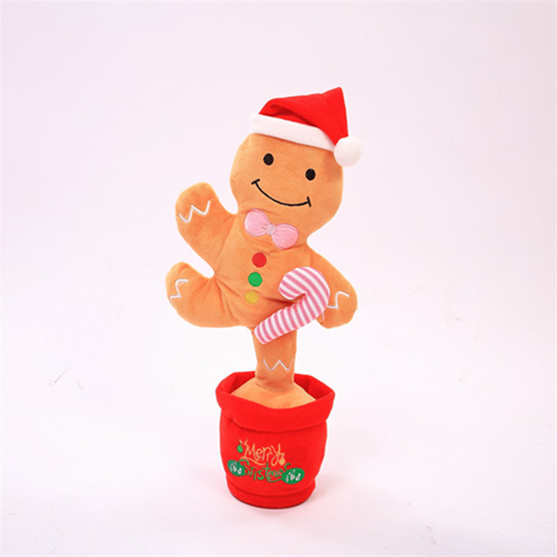 Dancing Christmas Toys Funny Tree Repeat Talking  Electronic Plush Toys Can Sing Record Lighten Early Education Funny Gift Christmas