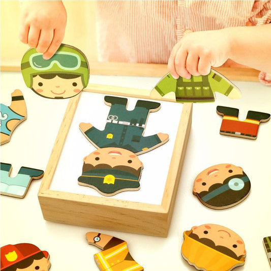 Wooden Children's Puzzle Dress Up Puzzle