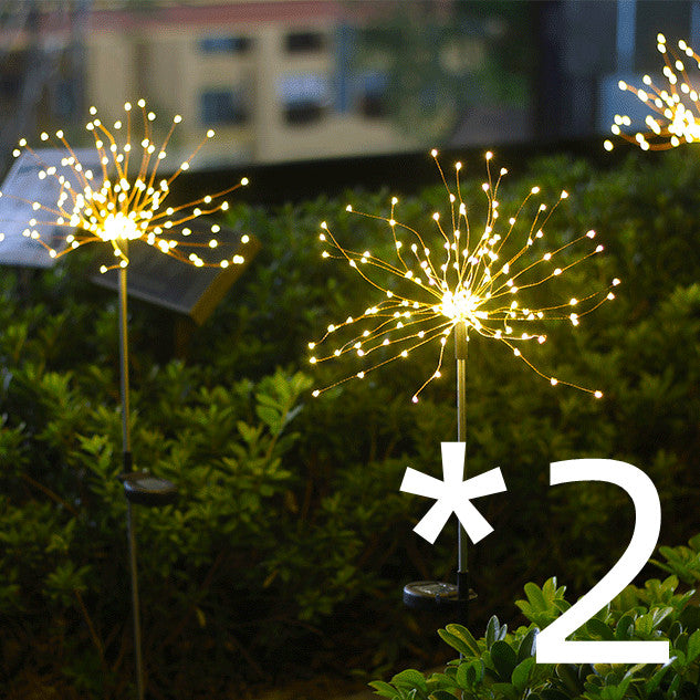 Solar Ground Plug Firework Light Led Copper Wire