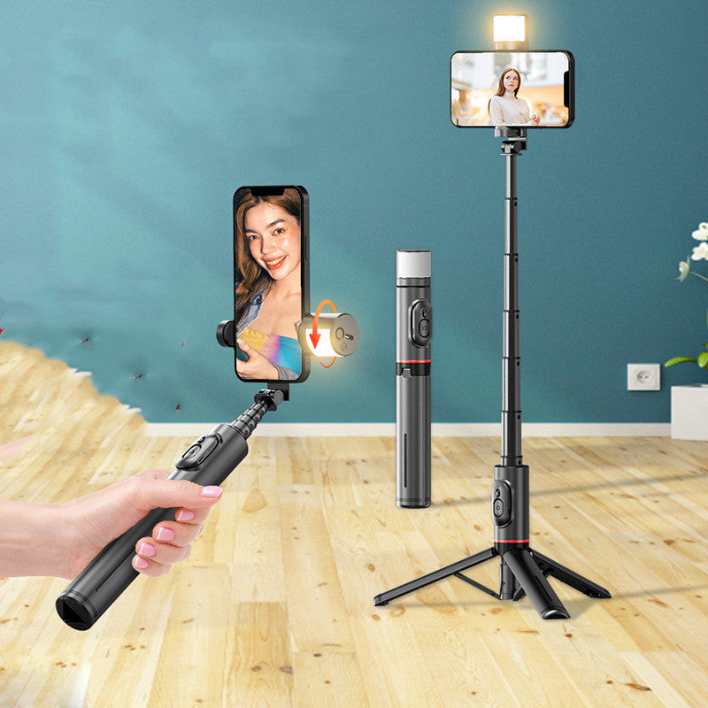 Bluetooth Remote Control Mobile Phone Selfie Stick Integrated Tripod