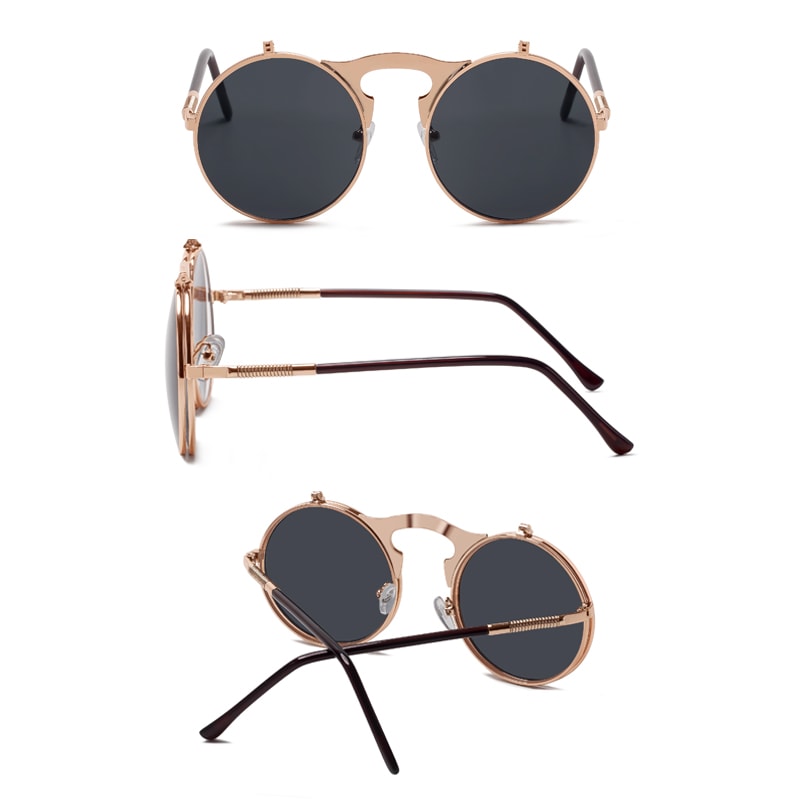 Vintage Steampunk Flip Sunglasses